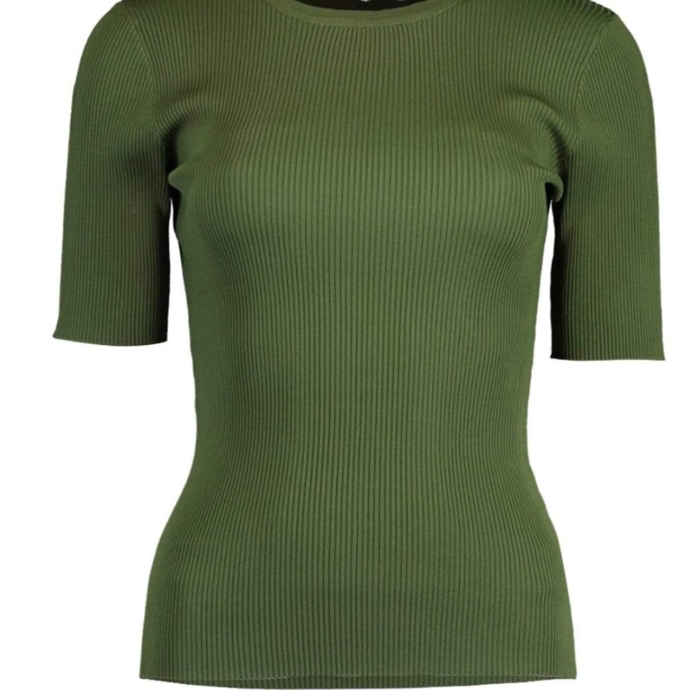 ZIMMERMANN POPPY KNIT TEE Size 0 Olive - Picture 2 of 7